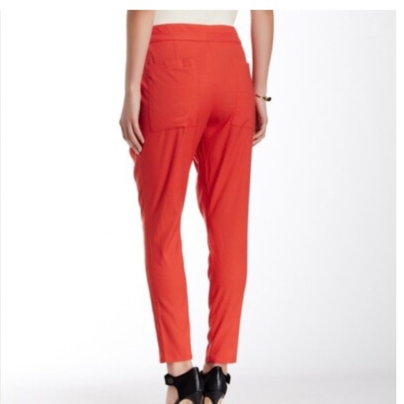 Helmut Lang Women's 2402 Silk Blend Tie Waist Ankle Pants Size 6 - Picture 6 of 10